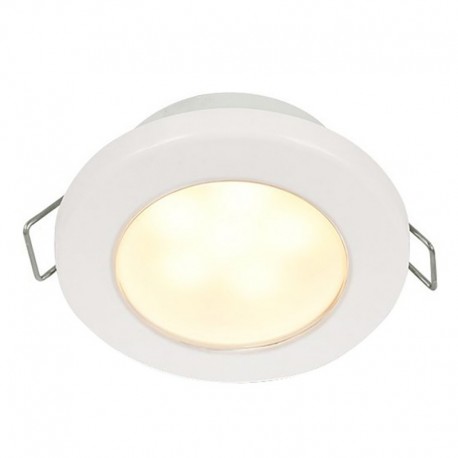 Hella Marine EuroLED 75 3" Round Spring Mount Down Light - Warm White LED - White Plastic Rim - 12V