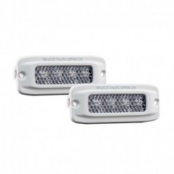 RIGID Industries SR-Q Series PRO RGB Diffused LED - Flush Mount - Pair - White