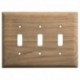 Whitecap Teak 3-Toggle Switch/Receptacle Cover Plate