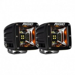 RIGID Industries Radiance Scene Lights - Surface Mount Pair - Black w/Amber LED Backlights