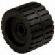 C.E. Smith Ribbed Wobble Roller 4-3/8" - 3/4"ID w/Bushing Black