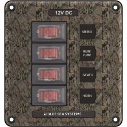 Blue Sea 4323 Circuit Breaker Switch Panel 4 Position - Camo