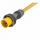 Marinco 100 Amp 125/250V 3-Pole, 4-Wire Cordset - No Neutral Wire- One-Ended Male Only Power Supply - Blunt Cut - 100'