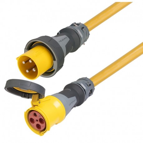 Marinco 100 Amp 125/250V 3-Pole, 4-Wire Shore Power Cable Set Extension Cord - 50'