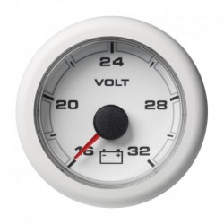 Veratron 52MM (2-1/16") OceanLink Battery Voltage Gauge - 16 to 32V - White Dial & Bezel