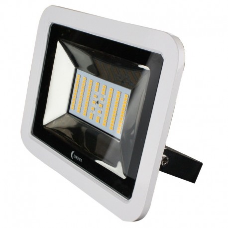 Lunasea 35W Slimline LED Floodlight, 12/24V, Cool White, 4800 Lumens, 3' Cord - White Housing