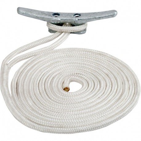 Sea-Dog Double Braided Nylon Dock Line - 3/8" x 10' - White