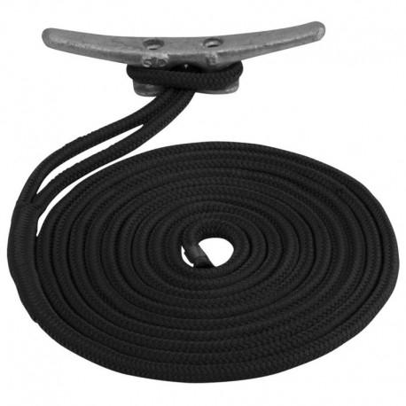 Sea-Dog Double Braided Nylon Dock Line - 3/8" x 25' - Black