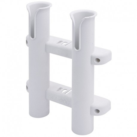 Sea-Dog Two Pole Side Mount Rod Storage Rack - White