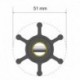 Albin Pump Premium Impeller Kit - 51 x 22 x 12.7mm - 6 Blade - Pin Insert