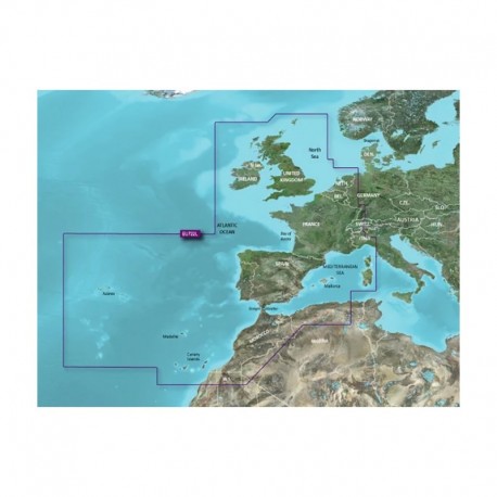 Garmin VEU722L Europe Atlantic Coast BlueChart g3 Vision