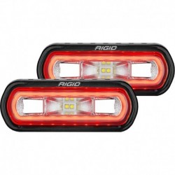 RIGID Industries SR-L Series Surface Mount Spreader Light - Black Housing - Red Halo