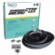 TACO SuproFlex Rub Rail Kit - Black w/Flex Chrome Insert - 2"H x 1.2"W x 80' L