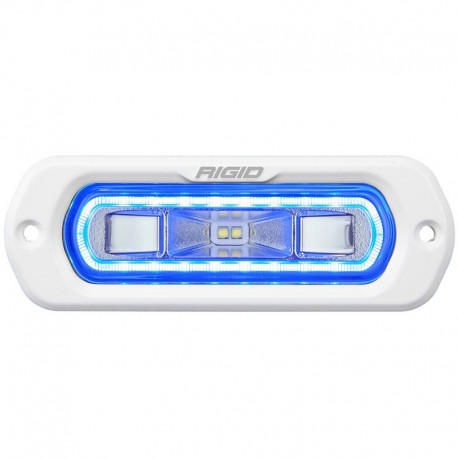 RIGID Industries SR-L Series Marine Spreader Light - White Flush Mount - White Light w/Blue Halo