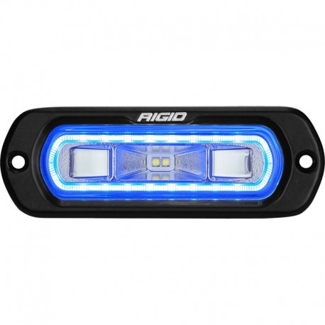 RIGID Industries SR-L Series Marine Spreader Light - Black Flush Mount - White Light w/Blue Halo