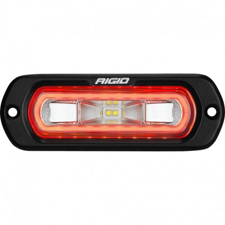 RIGID Industries SR-L Series Marine Spreader Light - Black Flush Mount - White Light w/Red Halo