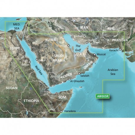 Garmin BlueChart g3 Vision HD - VAW005R - The Gulf & Red Sea - microSD /SD