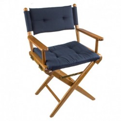 Whitecap Director' s Chair w/Navy Cushion - Teak