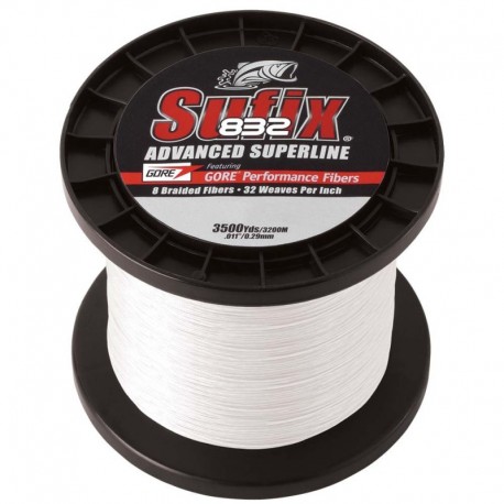 Sufix 832 Advanced Superline Braid - 10lb - Ghost - 3500 yds