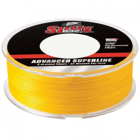 Sufix 832 Advanced Superline Braid - 15lb - Hi-Vis Yellow - 600 yds