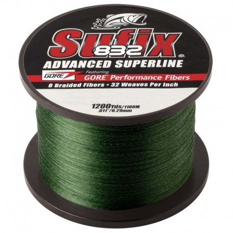 Sufix 832 Advanced Superline Braid - 15lb - Low-Vis Green - 1200 yds