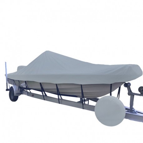 Carver Sun-DURA Styled-to-Fit Boat Cover f/22.5' V-Hull Center Console Shallow Draft Boats - Grey