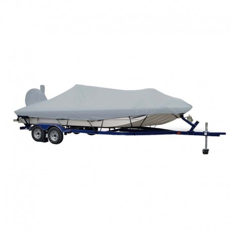 Carver Sun-DURA Extra Wide Series Styled-to-Fit Boat Cover f/20.5' Aluminum Modified V Jon Boats - Grey