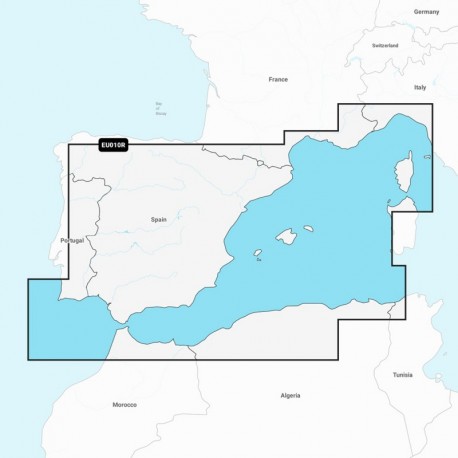 Garmin NVEU010R Spain, Mediterranean Coast - Marine Charts Garmin Navionics Vision+