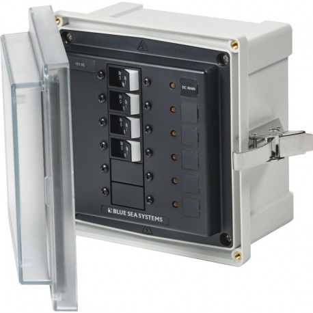 Blue Sea 3135 - SMS Panel Enclosure w/UL Main & 3 Branch (12/24V) - 12/24V DC