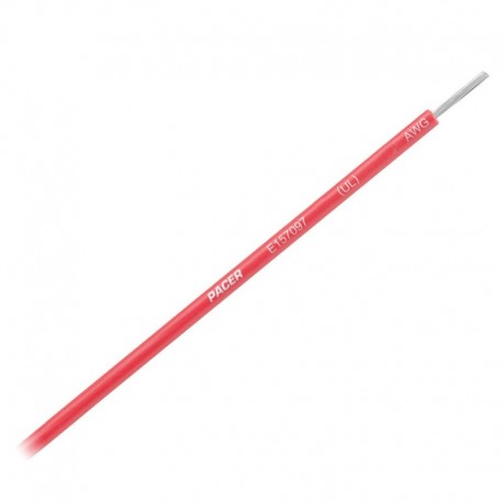 Pacer Red 10 AWG Primary Wire - 8'