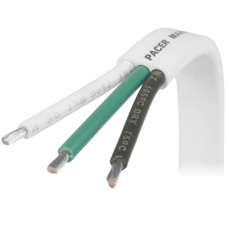 Pacer 14/3 AWG Triplex Cable - Black/Green/White - 1,000'