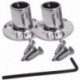 NavPod Feet Pair Kit - Stainless Steel Feet for 1" Diameter Tubing (Circular Base)