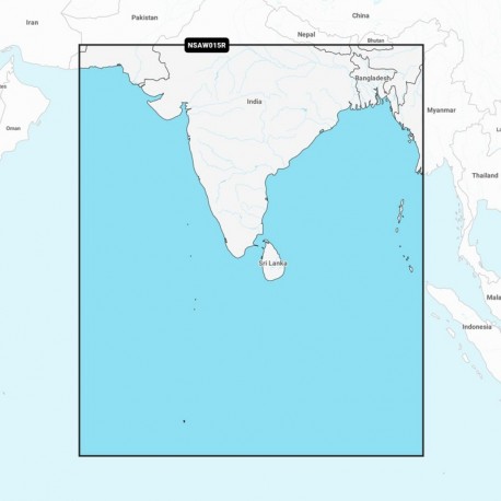 Garmin Navionics+ NSAW015R - Indian Subcontinent - Marine Chart