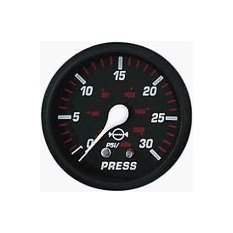 Faria Professional Red 2" Water Pressure Gauge