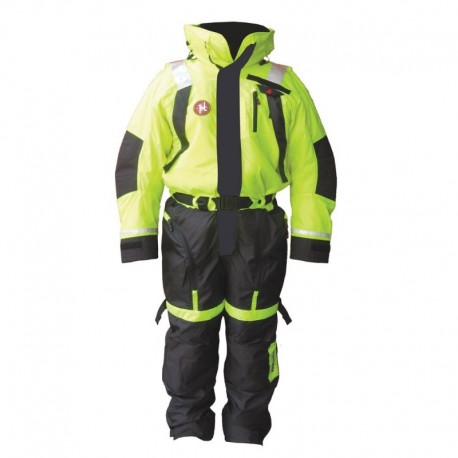 First Watch AS-1100 Flotation Suit - Hi-Vis Yellow - Small