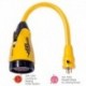 Marinco P15-30 EEL 30A-125V Female to 15A-125V Male Pigtail Adapter - Yellow