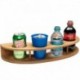 Whitecap Teak Curved Four-Drink Rack