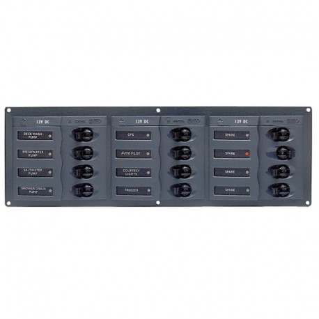 BEP DC Panel - 12-Way - No Meter - Horizontal