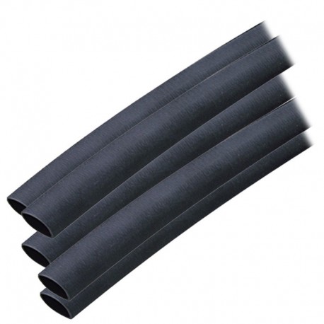 Ancor Adhesive Lined Heat Shrink Tubing (ALT) - 3/8" x 12" - 5-Pack - Black