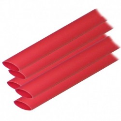 Ancor Adhesive Lined Heat Shrink Tubing (ALT) - 1/2" x 12" - 5-Pack - Red