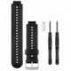 Garmin Replacement Watch Bands - Black & Gray Silicone